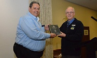 14-Ian Ross accepts a 40th Birthday plaque from FWDV